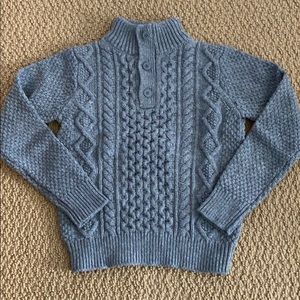 Boys Gap fleece lined cable knit sweater large